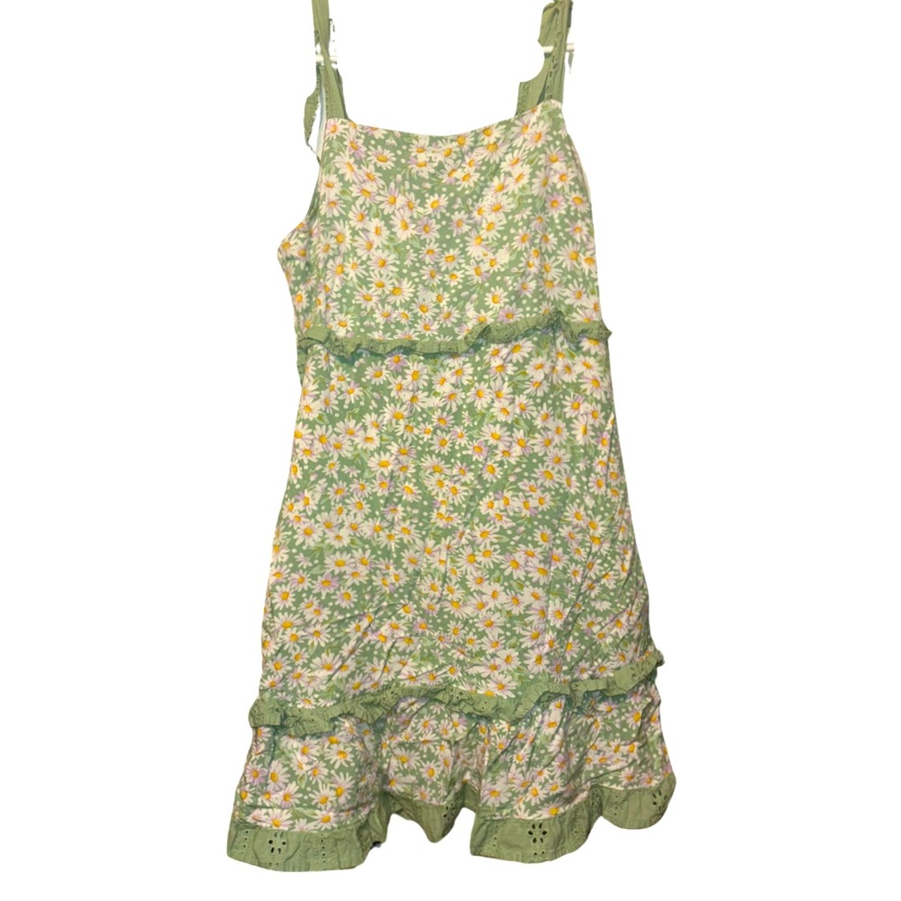 Floral light green summer dress
